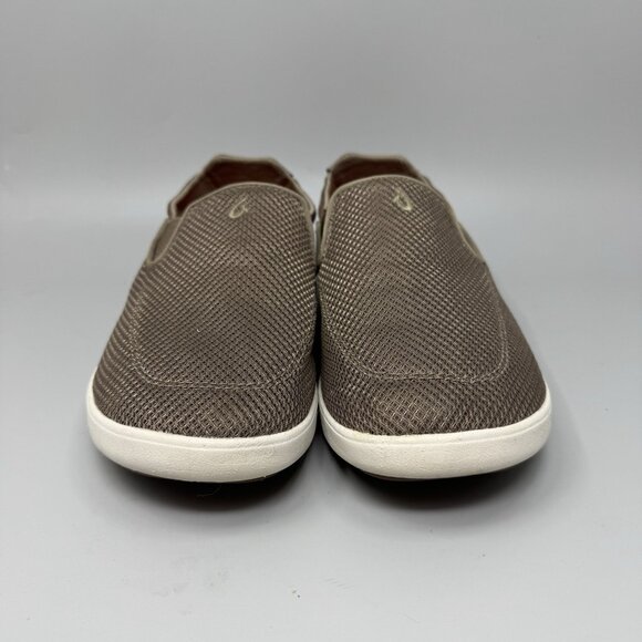 Olukai Nohea Pae Slip-On Shoes Men’s US 8 Mustang Brown 10487-1313 Mesh Boat
